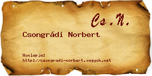 Csongrádi Norbert névjegykártya
