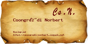Csongrádi Norbert névjegykártya