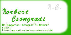norbert csongradi business card